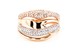 Золотое кольцо с россыпью фианитов в классическом стиле КК11301, 17 размер, 17, Белый