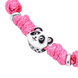 Детский браслет на шнурку Панда с бело-черной и розовой эмалью розовый 4195820056020411, Розовый, Белый|Черный, UmaUmi Pets