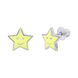 Детские серебряные пусеты Звёздочка с желтой эмалью (9х9) Арт. 5555uup2