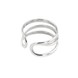 Серебряное тройное кольцо на фалангу без вставок 111055-1, 14 размер