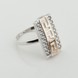 Серебряное кольцо с фианитами с золотыми накладками к1360, 17 размер