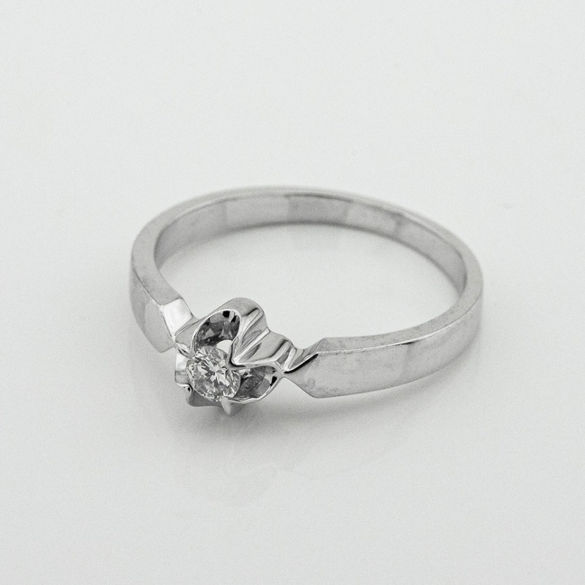 Золотое кольцо с бриллиантом ro11541, 17,5 размер