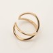 Незамкнутое кольцо на фалангу Х в красном золоте без вставок 111104-1, 14 размер