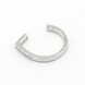 Відкрите Срібний перстень тонкий з білими фіанітами "Мінімалізм" в геометричному стилі K11885, 16,5 розмір