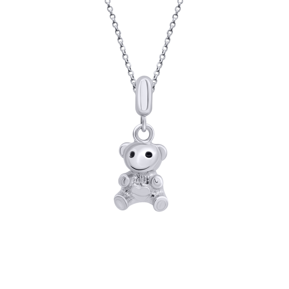 Дитячий кулон Мишка з емаллю зі срібла 925 проби (7х8) Арт. 5561uuk-1
