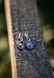 Срібні сережки-підвіски Кружочки фіолетові ізопалом фіанітами с20357-Н, Фіолетовий