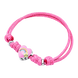 Дитячий браслет на шнурку Веселкове серце з рожевою емаллю та фіанітом рожевий 4195828056110411, Рожевий, Рожевий, UmaUmi Magic