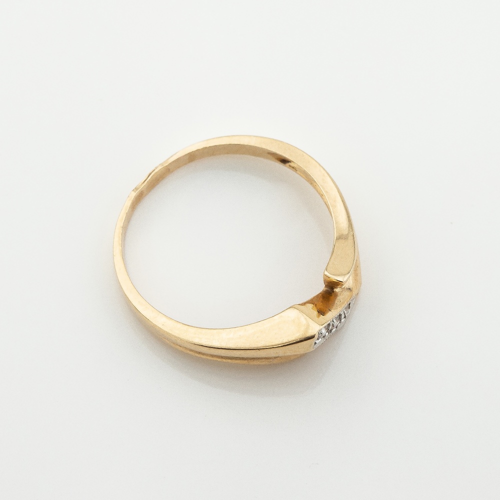 Кольцо из красного золота с фианитами k111825, 16,5 размер