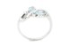 Серебряное кольцо Волна с голубым топазом 11472, 17 размер
