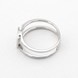 Серебряное широкое двойное кольцо "Пряжка" прямоугольной формы 111081-4, 16 размер