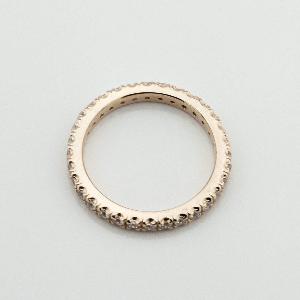Золотое кольцо-дорожка с фианитами 3102019, 16 размер