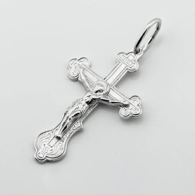 Срібний хрестик із розп'яттям (Врятуй і Збережи) p131009-0622
