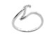 Тонкое серебряное кольцо Зигзаг с фианитами СК11006, 16,5 размер, 16-5, Белый
