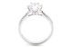 Серебряное кольцо с выступающим камнем фианитами классическое СК11162, 18 размер, 18, Белый