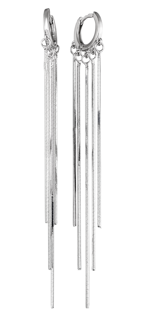 Срібні сережки довгі "Ланцюги" c23224-H