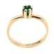 Золоте кільце класичне з виступаючим каменем смарагдом 11371A, 17,5 розмір, 17-5, Зелений