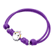 Детский браслет на шнурке Единорожек с разноцветной эмалью сливовый 4195829056030439, Сливовый, Белый, UmaUmi Magic