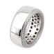 Серебряное кольцо широкое стилизованное с фианитами K11926, 16 размер