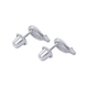 Дитячі срібні сережки пусети Кіт Блакитний з емаллю (6х10,5) Арт. 5419uup