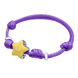 Браслет на шнурку фіолетовий Терези із жовтою емаллю 4195763006050425