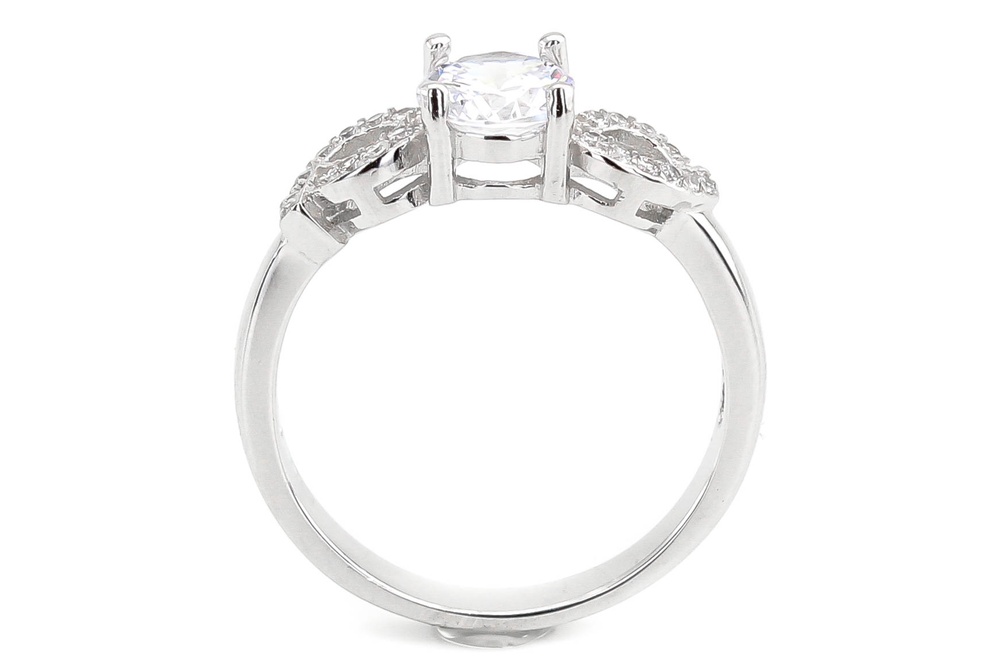 Класичне срібний перстень з фіанітамі СК11160, 18 розмір, 18, Білий