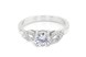 Классическое серебряное кольцо с фианитами СК11160, 18 размер, 18, Белый