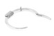 Жорсткий срібний браслет з білими фіанітами родований СВ15020, Білий