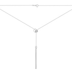 Серебряное колье-галстук "Палочка" c50027-H