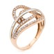 Золотое кольцо Фигурные дорожки с фианитами КК11194, 19 размер, 19, Белый