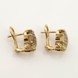 Золоті сережки Квадрати з цитринами з італійскою застібкою 12326citr