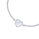 Серебряный браслет-цепочка Сердце малое с перламутром (16) Арт. 5527uub