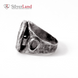 Кольцо перстень из серебра с чернением "EJ Domna" в виде римской императрицы Септимия Севера Арт. 1076/EJ
