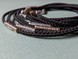 Шнурок ювелирный черный жгут "Спаси и Сохрани" с серебром с чернением с позолотой (3,5 мм) ШП1/3,5-60-DR 60 см, 60