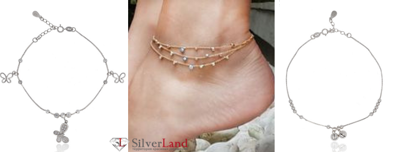 картинка на якій нозі правильно носити браслет дівчині Сільверленд