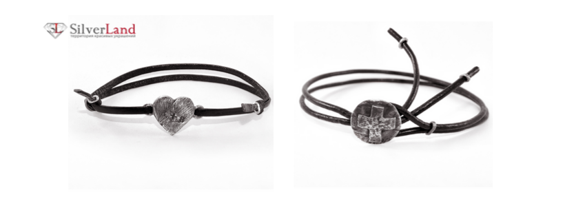 фото каталог кожаных браслетов с серебром мужских и женских