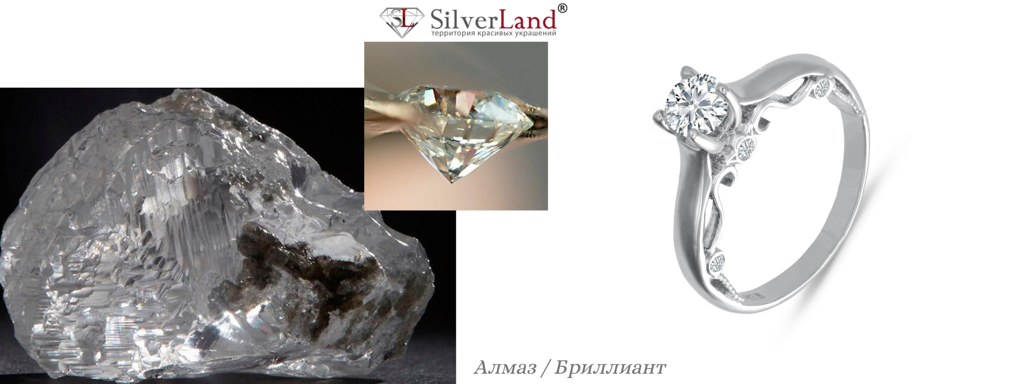 картинка виды драгоценных камней алмаз бриллиант в ювелирных изделиях 